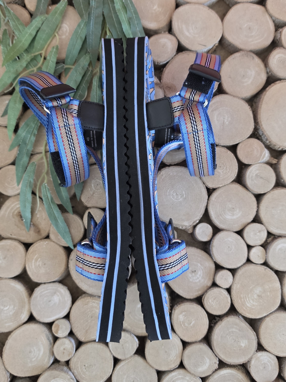 NWOT Burberry Monogram Icon Stripe Sandals - Picture 4 of 7